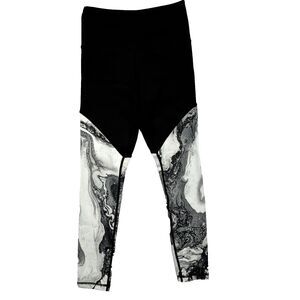 ZYIA Active Marble Color Block High Rise Womens' Leggings Size XXS  23"